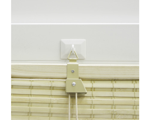Detailansicht Bambusrollo mit Befestigung
