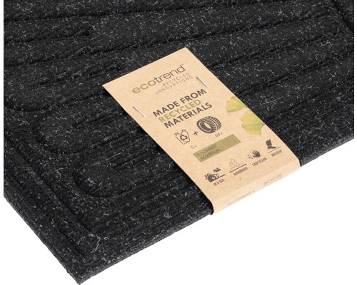 Paillasson en matériau recyclé, 60x90 cm