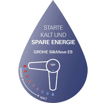 GROHE SilkMove ES Symbol: Starten Sie kalt und sparen Sie Energie.