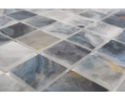 Vue détaillée de carreaux de mosaïque carrés