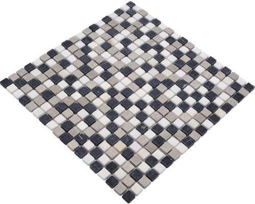 Mosaikfliese aus Naturstein mit quadratischen Elementen
