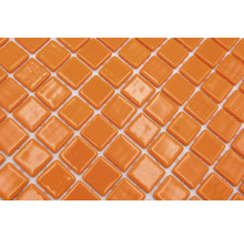 Mosaïque de verre VP25820PUR carré ECO LISOS orange 25 PUR 31,6x31,6cm