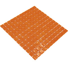 Mosaïque de verre VP25820PUR carré ECO LISOS orange 25 PUR 31,6x31,6cm