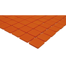 Mosaïque de verre VP25820PUR carré ECO LISOS orange 25 PUR 31,6x31,6cm