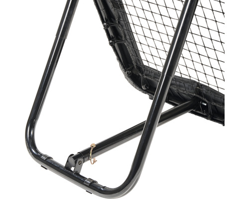 Gros plan d''un mur de ballon avec filet et cadre métallique