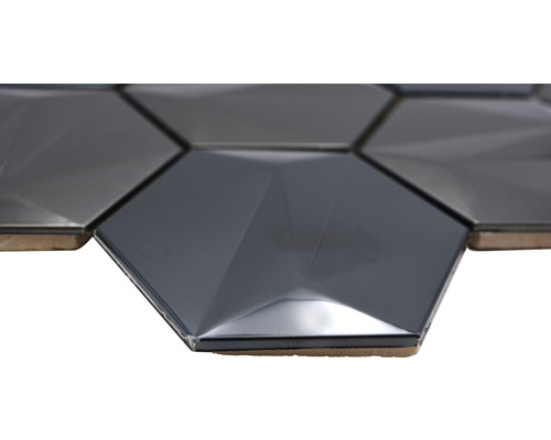 Carreaux de mosaïque hexagonaux avec design à facettes