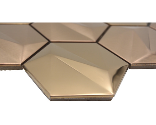 Mosaïque en forme d''hexagone avec surface tridimensionnelle