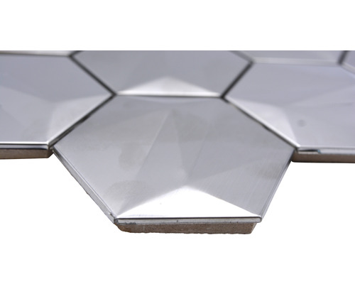 Mosaïque hexagonale en métal