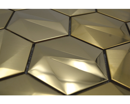 Carreaux de mosaïque hexagonaux en métal