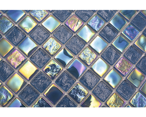 Carreaux de mosaïque avec effet verre, disposés en carré