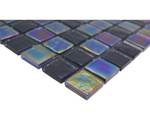 Gros plan de carreaux de mosaïque noirs