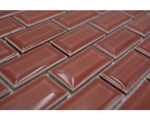 Gros plan de carreaux de mosaïque rectangulaires brillants