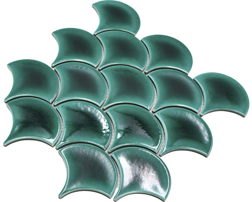 Mosaikfliesen in Fischschuppenform