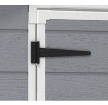 Charnière en T fixée à une porte