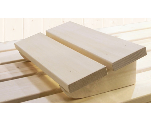 Fussstütze aus Holz für die Sauna