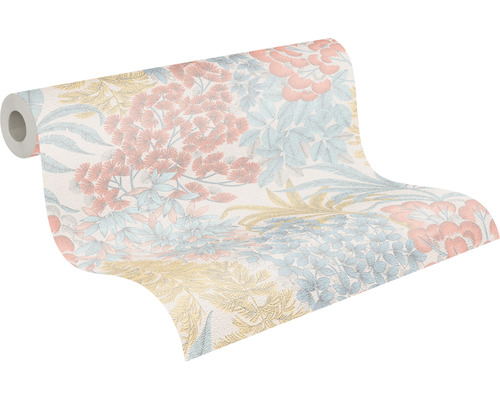 Rouleau de papier peint à motif floral