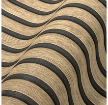 Papier peint avec texture de bois et motif ondulé