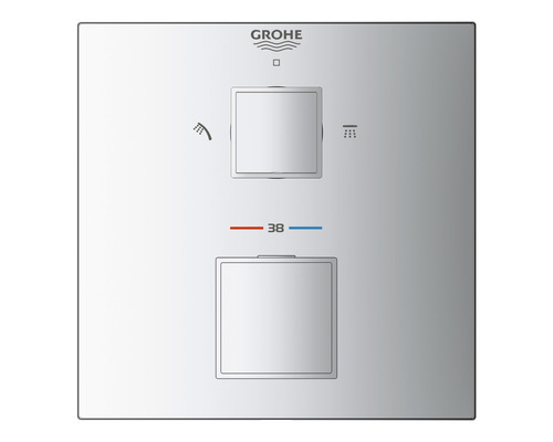 Thermostat de douche encastré GROHE Grohtherm Cube chrome 24154000