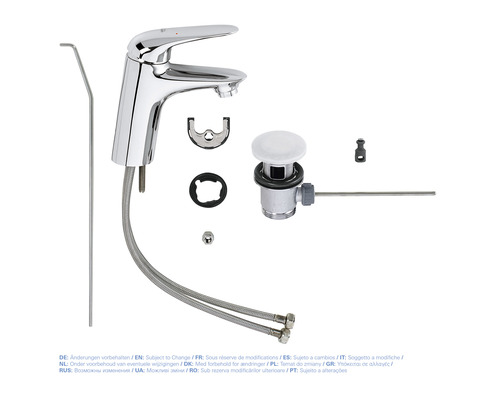 Robinet de lavabo avec accessoires d''installation