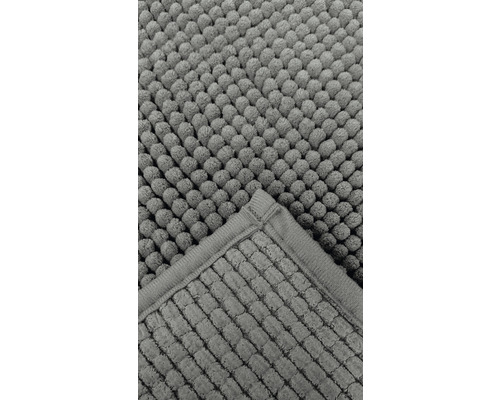 Tapis de bain gris avec structure à picots