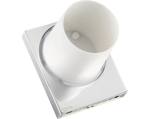 Keuco Kosmetikeimer mit quadratischer Chromhalterung für Badezimmer