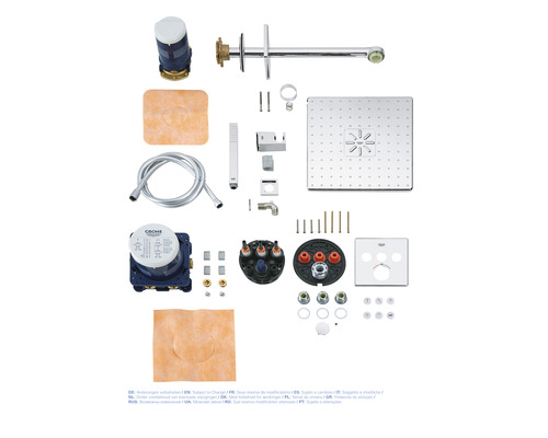 Grohe Duschsystem mit Kopfbrause, Handbrause und Brausearmatur