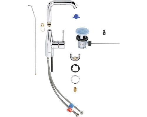 Robinet avec garniture de vidange à tirette et accessoires