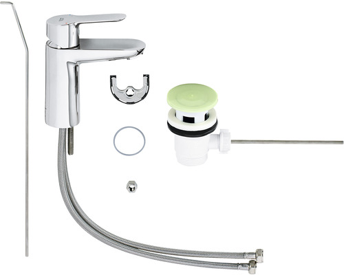 Robinet de lavabo avec garniture de vidage et accessoires