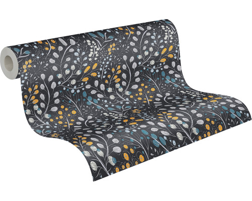 Rouleau de papier peint à motif de feuilles