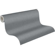 Rouleau de papier peint intissé gris aspect textile