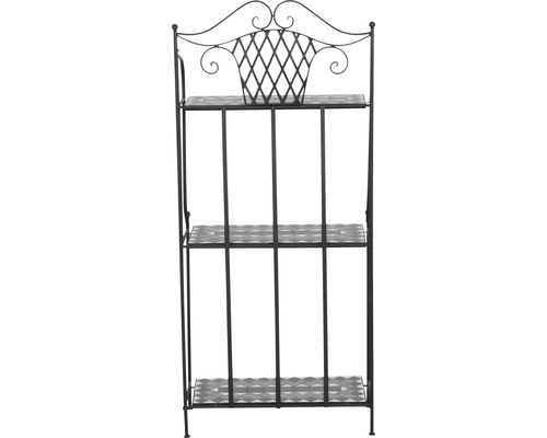 Dekoratives Regal mit drei Ablageflächen und Metallgestell für den Innenbereich