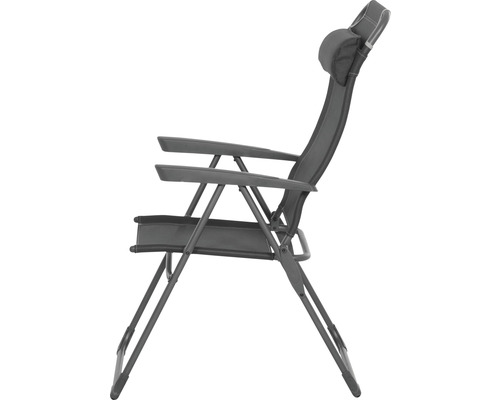 Chaise de jardin avec accoudoirs et appuie-tête