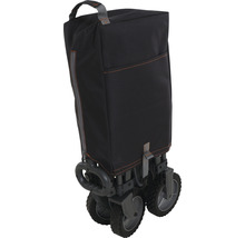 Zusammengefalteter Bollerwagen mit Tasche