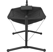 Fauteuil suspendu noir avec cadre pour l''extérieur