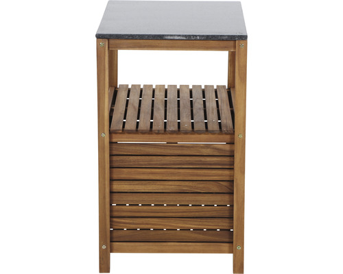 Chariot de service en bois avec plan de travail