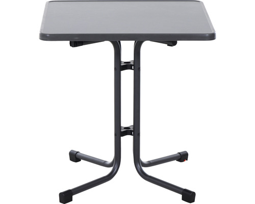 Table pliante carrée avec structure en métal