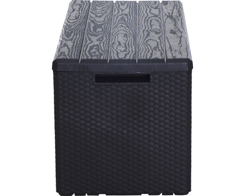Coffre de rangement avec couvercle aspect bois