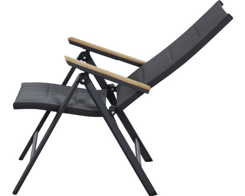 Gartenstuhl aus Aluminium und Holz, klappbar