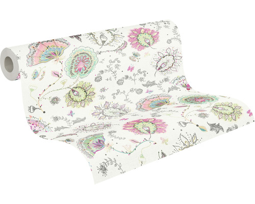Rouleau de papier peint à motifs floraux