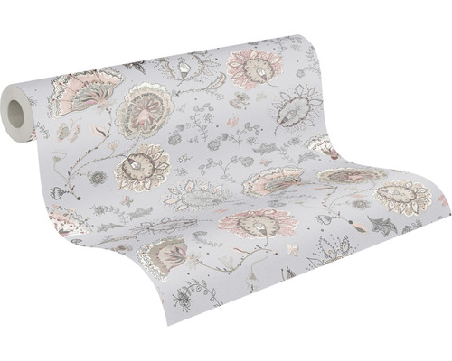 Rouleau de papier peint à motifs floraux