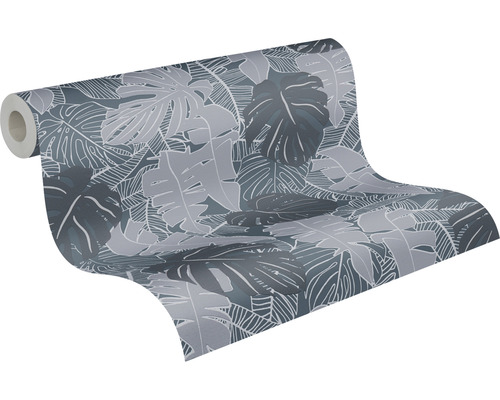 Rouleau de papier peint à motif de feuilles tropicales