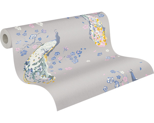 Rouleau de papier peint avec motif de paon