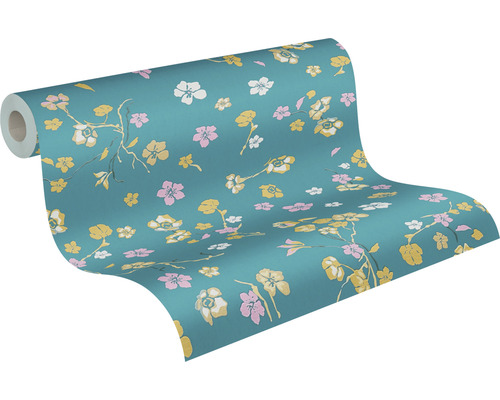 Rouleau de papier peint à motif floral