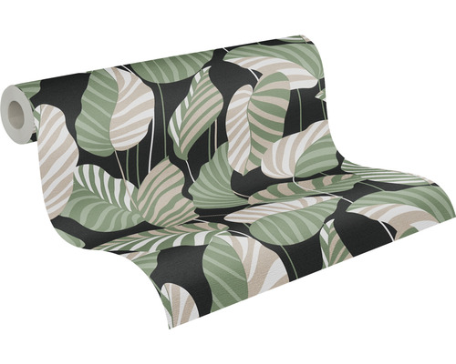 Rouleau de papier peint à motif de feuilles