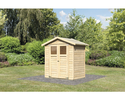 Gartenhaus aus Holz mit Doppeltür im Garten