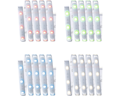 LED-Streifen in verschiedenen Farben aufgerollt