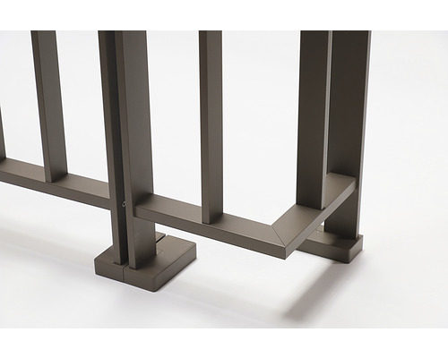 Vue détaillée d''une balustrade métallique