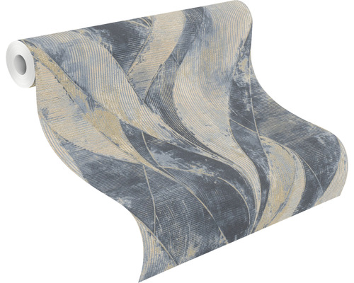 Rouleau de papier peint avec motif de feuilles abstraites