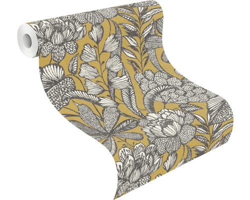 Rouleau de papier peint à motif floral