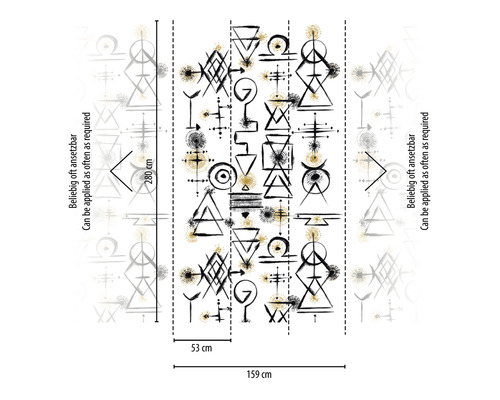 Tapete mit geometrischen Formen und Mustern